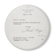 President Richard M. Nixon Resignation Letter Refrigerator Magnet