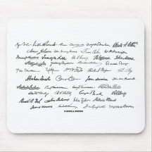 Presidential Signatures (United States Presidents) Mousemats