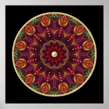Pressed Foil Mandala Print