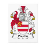 Preston Family Crest postcards