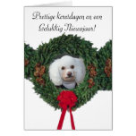 Prettige kerstdagen Christmas poodle card