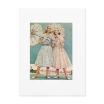 pretty 1950s women post cards