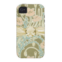 pretty art nouveau vintage floral pattern Case-Mate iPhone 4 case