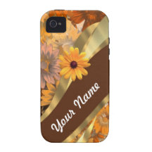 Pretty autumn floral pattern iPhone 4/4S cover