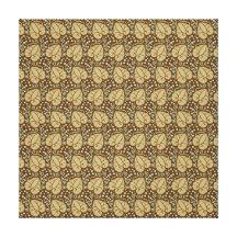 Pretty Autumn Leafs with Scroll Pattern Canvas Print