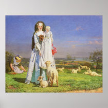 Pretty Baa Lambs by Ford Madox Brown Print