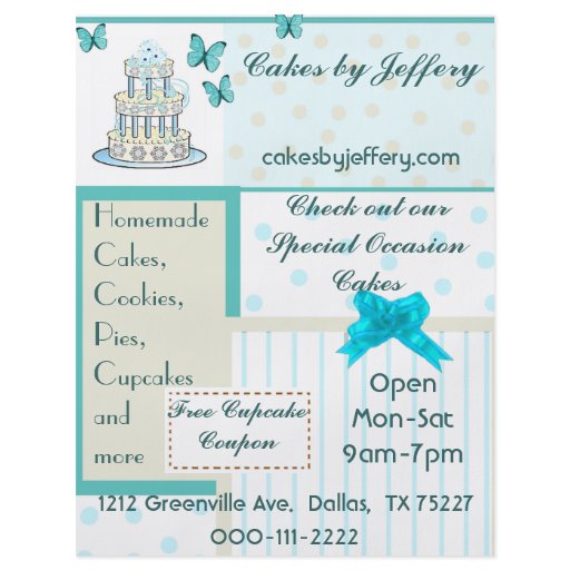 pretty bakery flyer zazzle pretty flyers