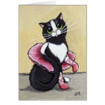 Pretty Ballerina - Cat Art Card