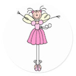 Pretty Ballerina Stick Figure Sticker