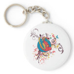 pretty bird and butterflies vector art keychains