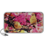 Pretty Birds and Pink Blossoms Pc Speakers