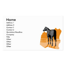pretty black horse business card templates