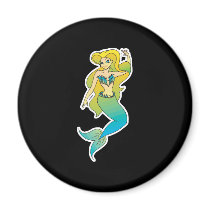 pretty blonde mermaid fridge magnet