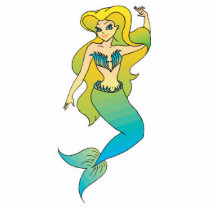 pretty blonde mermaid cut out
