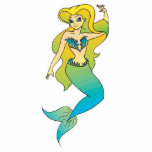 pretty blonde mermaid photo sculptures