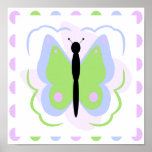 Pretty Blue And Green Butterfly Poster posters