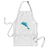 pretty blue and green dolphin aprons