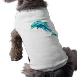 pretty blue and green dolphin pet clothing