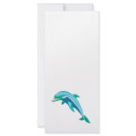 pretty blue and green dolphin personalized rack card
