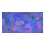 Pretty Blue and Mauve "Blobs" photo cards