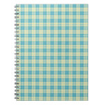Pretty Blue and Pastel Yellow Plaid Notebooks