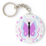 Pretty Blue And Purple Butterfly Keychain
