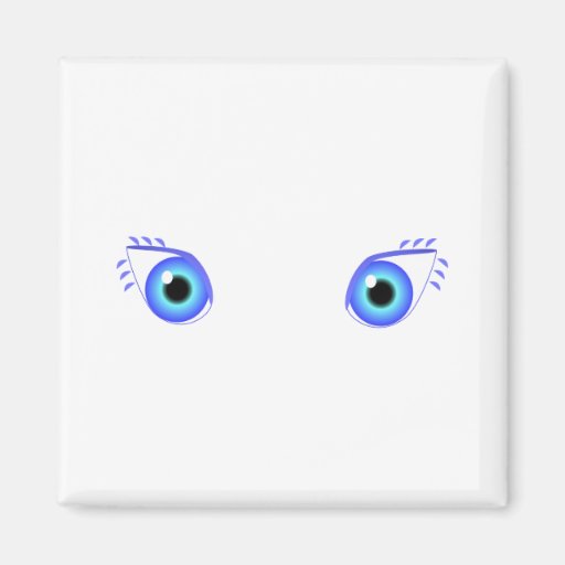 Pretty Blue Eyes Refrigerator Magnet