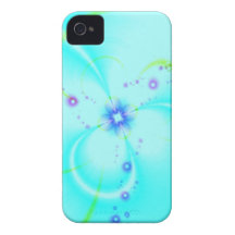 Pretty Blue Flower iPhone 4 Case-Mate Cases