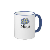 Pretty Blue Flower Mimi T-shirt Coffee Mugs