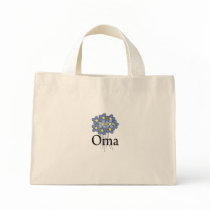 Pretty Blue Flower Oma T-shirt Canvas Bags