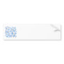 Pretty blue flower pattern on white. bumper sticker