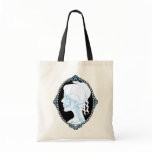 Pretty Blue Skull Cameo Canvas Bag