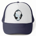 Pretty Blue Skull Cameo Hats