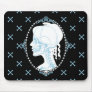 Pretty Blue Skull Cameo Mouse Pad