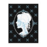 Pretty Blue Skull Cameo Post Cards