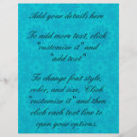 Pretty bright aqua blue kaleidoscope flyer