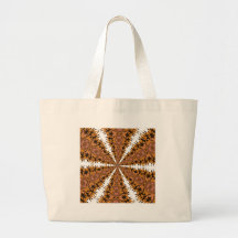 Pretty Brown and White Fractal Bag
