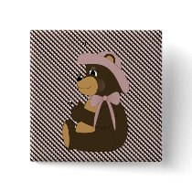 Pretty Brown Bear Colour Swatches Button