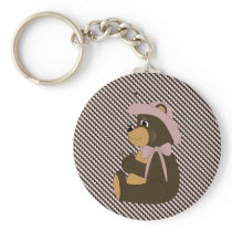 Pretty Brown Bear Colour Swatches Keychain