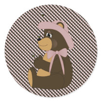 Pretty Brown Bear Colour Swatches Sticker