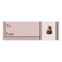 Pretty Brown Bear Diamonds Gift Tags