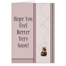 Pretty Brown Bear Diamonds Greeting Card