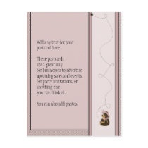 Pretty Brown Bear Diamonds Postcard