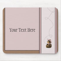 Pretty Brown Bear Pattern Mousepad