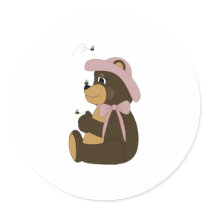 Pretty Brown Bear With Bees