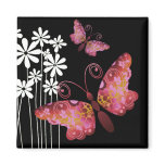 "Pretty Butterflies" (mauve) by Cheryl Daniels magnets