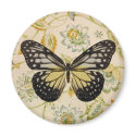 Pretty Butterfly on Jacobean Floral magnets