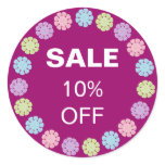 Pretty cartoon flowers Sale promotion stickers