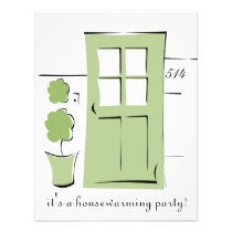 Pretty Celery Green Door invitations