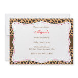 Pretty Cheetah Invitation